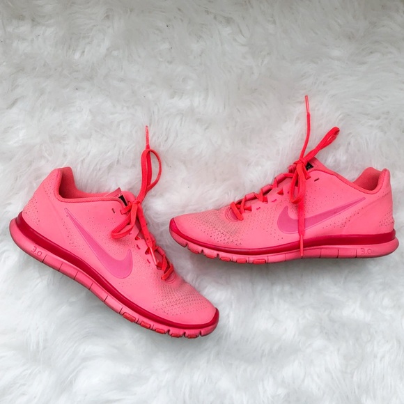 Nike Shoes - RARE Nike Free Run 3.0 Hot Neon Pink Shoes 6